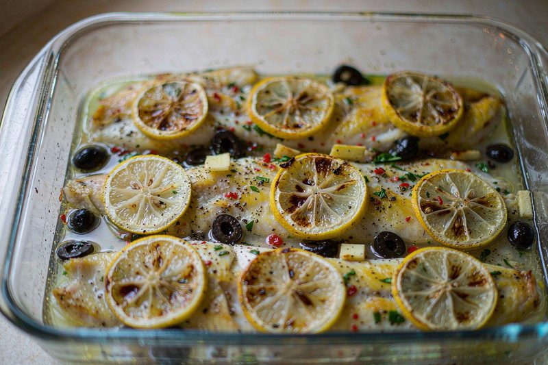 Baked Cod With Lemon, Olives and Wilted Greens: step 2 - Make the greens bed