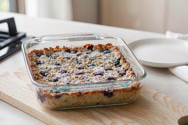 Berry Baked Oatmeal You Make on Sunday: step 2 - Whisk the wet ingredients first